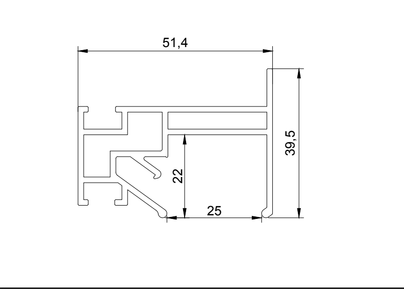 Профиль LumFer PP01 2м Неокрашенный
